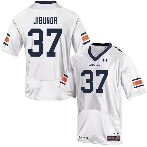 Men #37 Richard Jibunor Auburn Tigers College Football Jerseys Sale-White